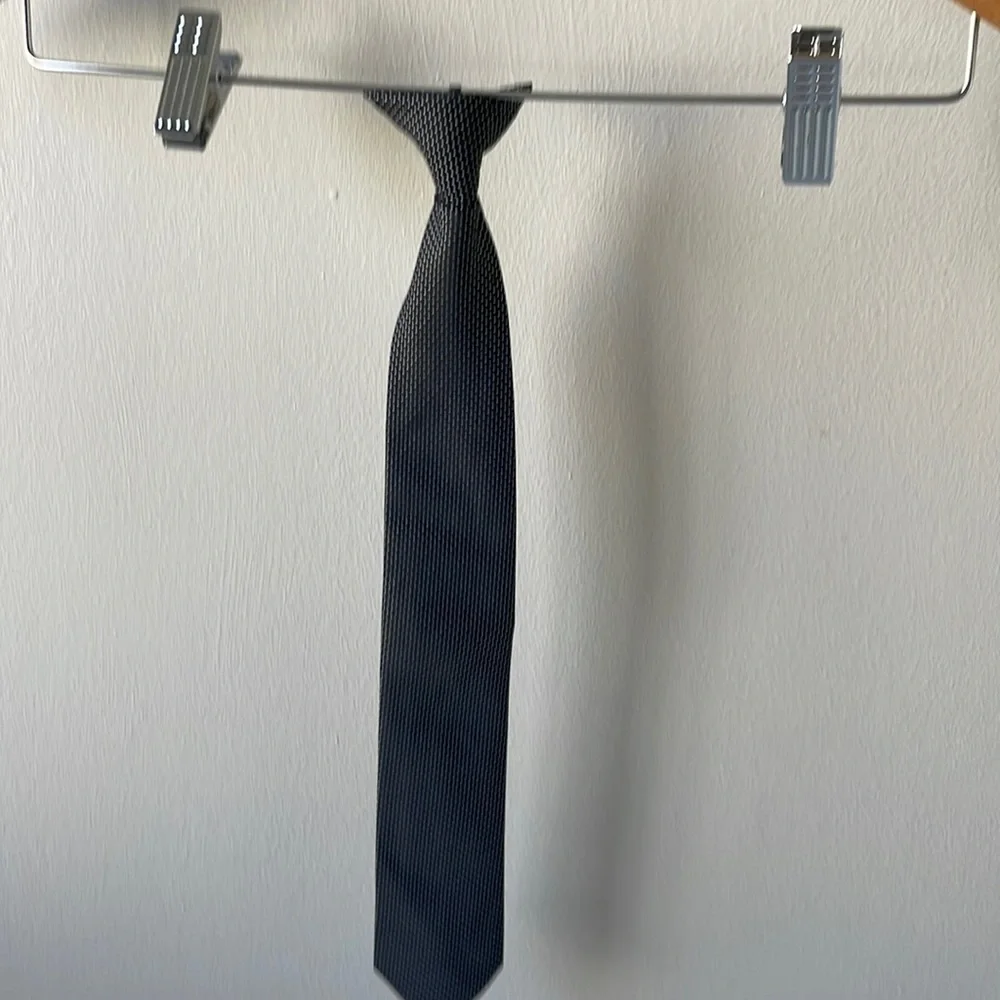 Black polka Dot Clip On Tie